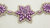 Armband mit Super-Duo und Swarovski Elements, Blüten, lila