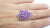 Ring aus SuperDuo und Swarovski Kristalle, Blüte, lila