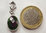 Martisor, Charm aus Edelsteine, Zoisit-Rubin Oval mit Silber Elemente