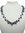 Halskette Collier Hellen aus Muschelkernperlen, Anthrazit, 47cm lang