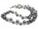 Halskette Collier Hellen aus Muschelkernperlen, Anthrazit, 47cm lang